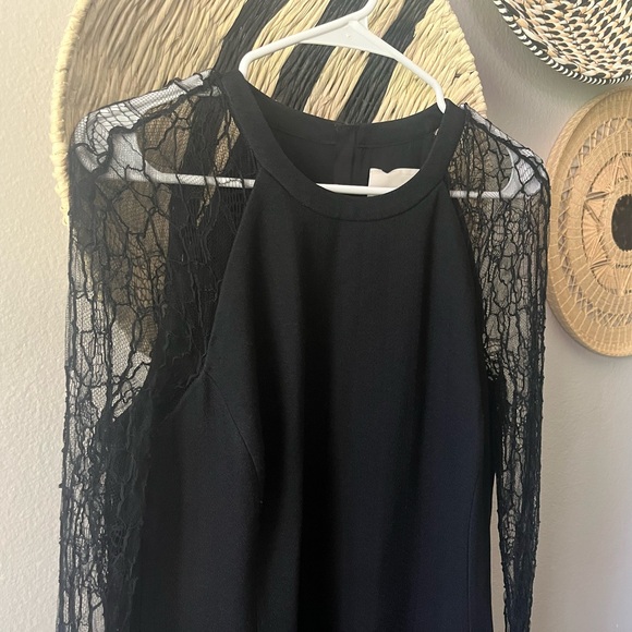 Jason Wu Designer Long Sleeve Black Lace Sheath Cocktail Dress Women’s Medium - Picture 4 of 10